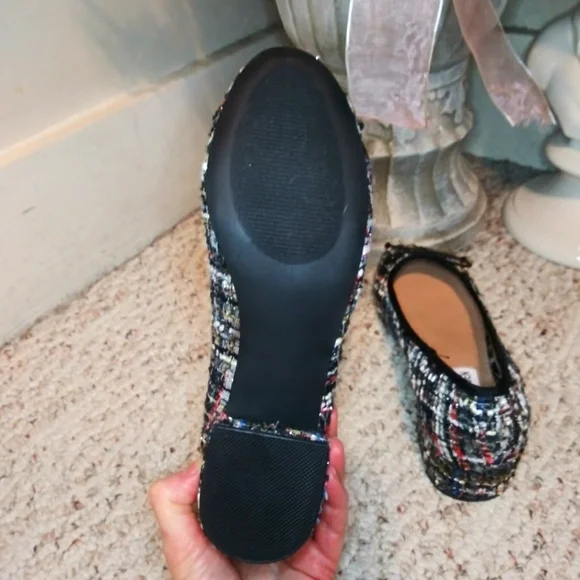 Steve Madden Chanel-Style Cherish Multicolored Chenille Boulce Ballet Style Pump - Picture 8 of 9